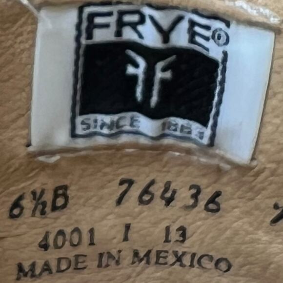 Frye Women’s Melissa D Ring Brown Logo Leather Riding Boot Size US 6.5 B - Picture 12 of 12